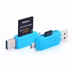 Adapter OTG USB - MicroUSB - Czytnik kart SD/T-Flash - OTG card reader