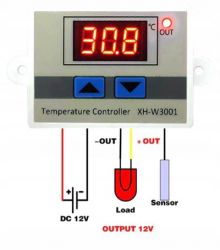 Regulator temperatury W3001 Termostat Panel LED