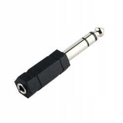 Adapter audio Jack - wtyk 6,3mm gniazdo 3,5mm